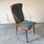 Modern antique wooden chair with new upholstery