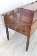 Antique Louis Philippe ladies' desk with upstand in solid walnut, 19th century