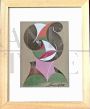 Polyphemus, Cubist Futurist artwork by Erto Zampoli, pastel on paper