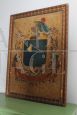 Antique painting with the noble coat of arms of the Manelfi family, Italy 18th century