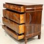 Antique Louis Philippe capuchin chest of drawers in walnut, Emilia - Italy 19th century