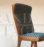 Modern antique wooden chair with new upholstery