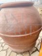 Huge antique terracotta oil jar with brand, Tuscany 19th century