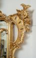 Large antique Louis Philippe mirror in gilded and carved wood