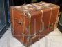 Travel trunk with drawers and original stickers