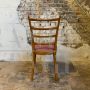 Set of 4 vintage Scandinavian style chairs in old pink velvet