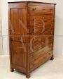 Antique walnut tallboy dresser from the Empire period - 1800s