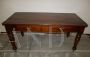 Antique rectangular kitchen table with two drawers