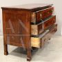 Antique Empire dresser in threaded walnut, 19th century Italy