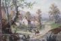 Pair of paintings with bucolic landscapes signed and dated 1890