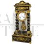 Antique Napoleon III period table pendulum clock in wood and bronze