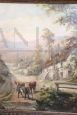 Pair of paintings with bucolic landscapes signed and dated 1890