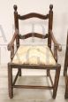 Pair of large antique walnut large chairs from the 18th century