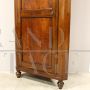 Louis Philippe cantonal corner cabinet in walnut, 19th century Italy