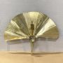 Wall light with ginkgo leaf in polished brass, 20th century