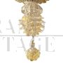 Rezzonico chandelier in Murano glass with gold leaf