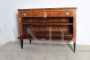 Antique Italian Umbrian sideboard from the Empire era in walnut, 1830