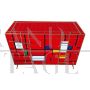 Dresser with four drawers in red Murano glass