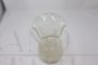 Vintage transparent Murano glass vase with bubbles