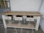 Vintage white lacquered workbench with drawers, 1960s