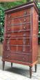 Antique mahogany veneered tallboy chest of drawers