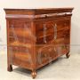 Classic capuchin antique chest of drawers from the Charles X era, 19th century Italy