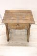 Antique rustic bedside table with drawer from the early 1900s