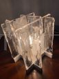 Mazzega table lamp in Murano glass with ice effect, 1970s