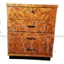 Small art deco drawer unit in thuja briar