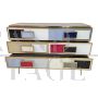 Dresser with 3 drawers in multicolored Murano glass