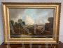 Antique painting with landscape from the English school, 19th century