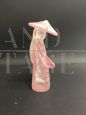 Oriental statuette in pink Murano glass, Seguso company from the 1960s