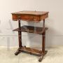 Antique desk table with lectern from the 19th century in walnut