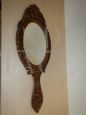 Late 19th century oval mirror with handle