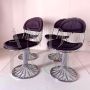 Set of 4 chairs by Gastone Rinaldi for Rima in chromed steel