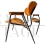 Pair of armchairs by Gastone Rinaldi for RIMA in brown imitation leather