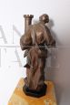 Large antique bronze sculpture depicting Saint Barbara, 19th century