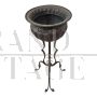 Antique wrought iron plant stand