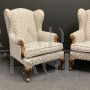 Set of four bergère armchairs in classic antique style from the mid-20th century