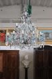 Large antique crystal chandelier from the early 20th century