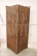 Antique rustic corner unit from the early 1900s in solid walnut