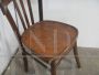 Vintage bistro chair in dark beech wood, 1950s