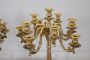 Pair of antique gilded bronze candelabra from the 19th century