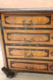 Important baroque chest of drawers in inlaid walnut, Italy 17th century