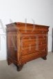 Antique carved chest of drawers from the Charles X era, Casal Monferrato 1820                            