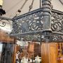 Antique wrought iron chandelier with six lights, Italy 19th century