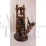 Goldscheider - bell ringer, terracotta clock holder sculpture