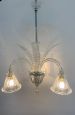 Vintage chandelier attributed to Seguso with 3 bell lights, 1950s