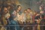 Antique painting with Nativity, oil on canvas of Neapolitan manufacture