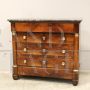 Small 19th century Empire chest of drawers in walnut      